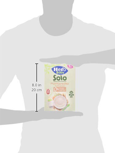 Hero Solo Papilla de Multicereales Ecológica - Para Bebés a Partir de los 6 Meses - Pack de 6 x 300 g