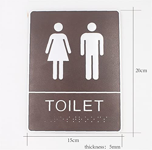 HHOSBFSS Signo de Aseo de Hombres y Mujeres de Braille 3D con Caracteres gráficos táctiles Blancos elevados estándar (Color : Man)