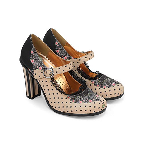 Hot Chocolate Design Chocolaticas Doris Tacon Mary Jane para Mujeres Multicolor HCD 38