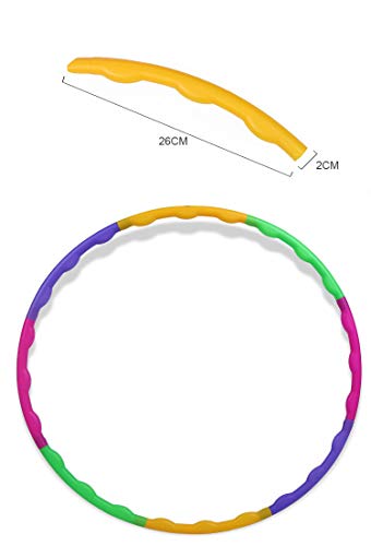 Hula Hoop Niña, Aro de Ejercicio Físico Ajustable Desmontable para Gimnasia, Baile, Juegos, Adelgazar para Niños y Niñas (65cm)