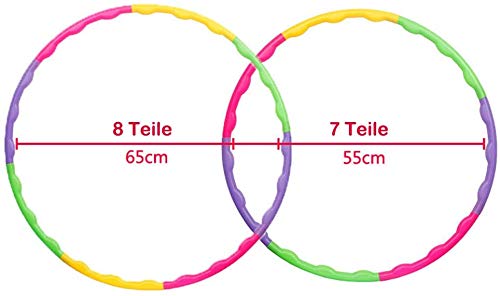 Hula Hoop Niña, Aro de Ejercicio Físico Ajustable Desmontable para Gimnasia, Baile, Juegos, Adelgazar para Niños y Niñas (65cm)