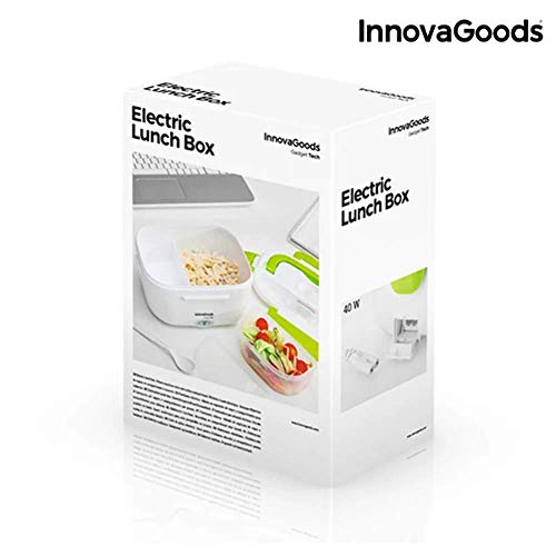 InnovaGoods Fiambrera Eléctrica 40 W, Blanco, 16.5x23x10.5 cm