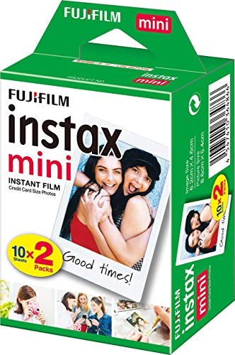 Instax 16640670, Impresora para Smartphone, Rosa, Tamaño Único + Fujifilm Instax Mini Brillo - Película fotográfica instantánea (2 x 10 Hojas)