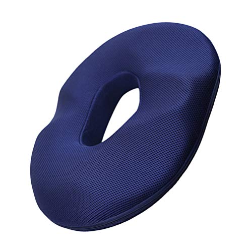 iplusmile Cojín del Asiento Confort Cojín del Asiento de Espuma Viscoelástica Cojín del Asiento para Silla de Oficina (Azul Oscuro)