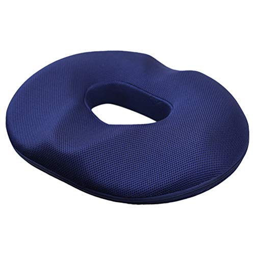 iplusmile Cojín del Asiento Confort Cojín del Asiento de Espuma Viscoelástica Cojín del Asiento para Silla de Oficina (Azul Oscuro)