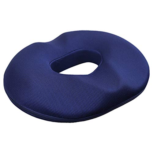 iplusmile Cojín del Asiento Confort Cojín del Asiento de Espuma Viscoelástica Cojín del Asiento para Silla de Oficina (Azul Oscuro)