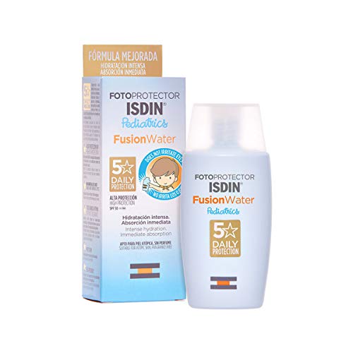 ISDIN - Fotoprotector Fusion Water Pediatrics SPF 50 - Protector solar facial para niños, 50 ml