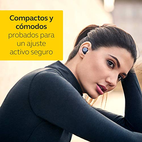 Jabra Elite Active 75t, Auriculares deportivos inalámbricos con Cancelación Activa de Ruido y batería de larga duración para llamadas y música , Azul Marino