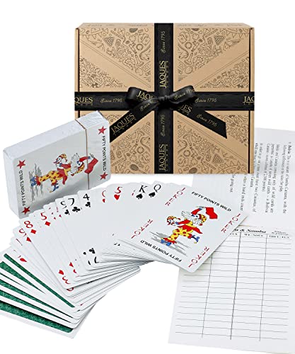 Jaques de Londres Canasta - Premium Luxury Plasti-Cote Jugando Cartas de Canasta - Completo con Hojas de Puntuación de Canasta