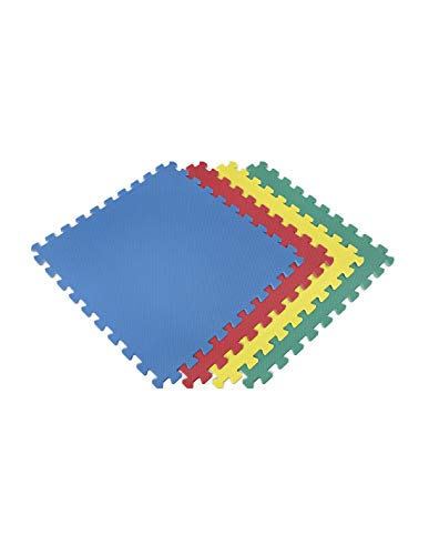 Jardin202 - Esterilla Puzzle para Suelos de Gimnasio y Fitness | Colores | Protección de Goma Espuma, Tatami Puzzle Expandible 4 Unid 60x60