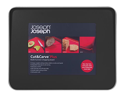 Joseph Joseph Cut&Carve Plus - Tabla de Cortar Grande - Negro