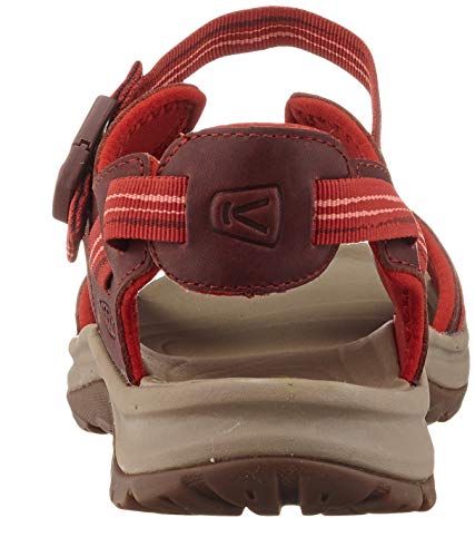 Keen Terradora 2 Leather Open Toe, Sandalia Mujer, Coral Rojo Oscuro, 39.5 EU