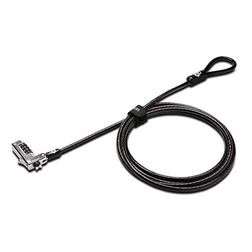 Kensington Candado Fino de Combinación para Portátiles para Ordenadores y Dispositivos 2 en 1 con Ranura de Seguridad Nano, Antirrobos y con un Cable Resistente a los Cortes de 1,8 m (K60603WW)