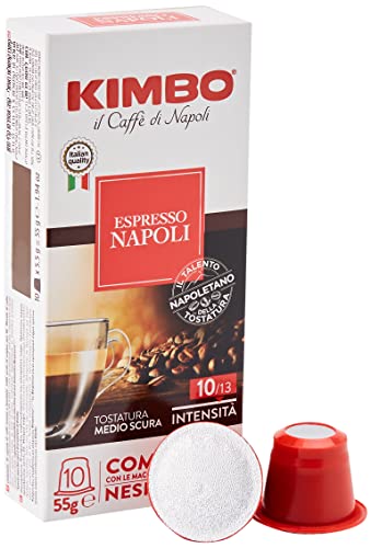 Kimbo Napoli Cápsulas compatibles Nespresso -10 Cajas de 10 cápsulas (Total 100 cápsulas)