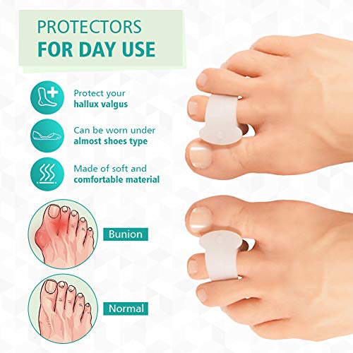 Kit de alisadores de gel para juanetes de guardia para hombres y mujeres, corrector Bursitis Hallux, rectificador para el tratamiento de puntas de martillo, bursitis