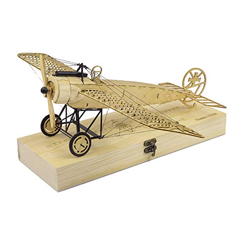 Kits de modelo de avión de madera de balsa para adultos, rompecabezas 3D de bricolaje, artesanía en madera de corte láser para construir, montaje educativo modelo de avión Fokker-E