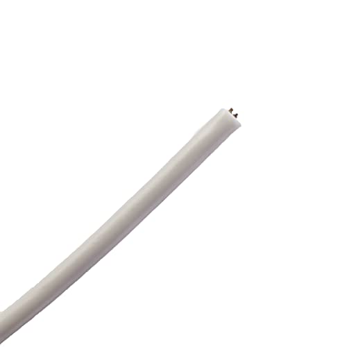 KOMBI Cuerda de acero latón plastificado blanco 4,5 mm x 20 m revestida carga cable tendedero cuerda acero lona valla red