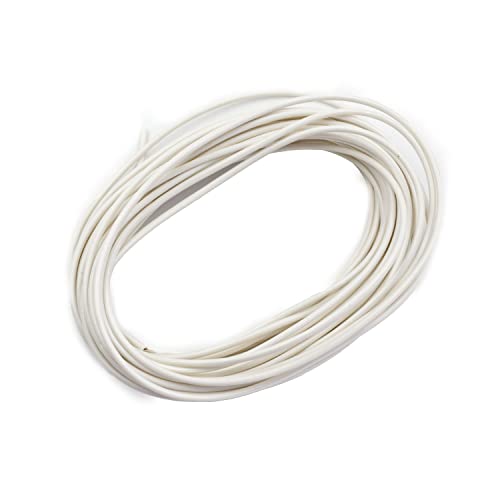 KOMBI Cuerda de acero latón plastificado blanco 4,5 mm x 20 m revestida carga cable tendedero cuerda acero lona valla red