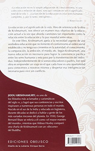 La educación y el significado de la vida (Obras De Krishnamurti)