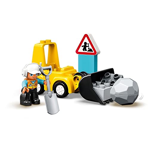 LEGO 10930 Duplo Buldócer, Juguete de Construcción Educativo, Desarrollo de Habilidades Motoras, Regalos para Bebé a Partir de 2 Años