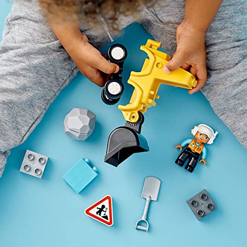 LEGO 10930 Duplo Buldócer, Juguete de Construcción Educativo, Desarrollo de Habilidades Motoras, Regalos para Bebé a Partir de 2 Años