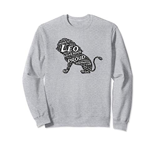 Leo Características Del Zodíaco León Inglés Leo Zodiac Sudadera