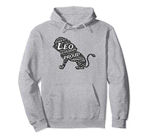 Leo Características Del Zodíaco León Inglés Leo Zodiac Sudadera con Capucha