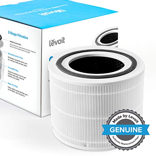 LEVOIT Core 300 Filtro de Repuesto para Purificador de Aire H13, Filtro HEPA 3 en 1, Filtro y Prefiltro de Carbón Activado Altamente Eficiente, Core 300-RF