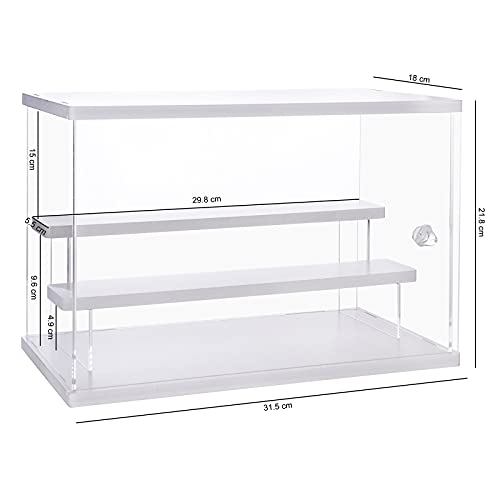 LileZbox Vitrina de acrílico, versátil expositor coleccionable para figuras de acción, juguetes, con soporte de exhibición, 1 paquete