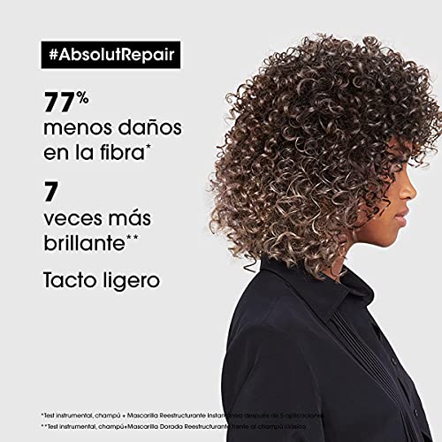 L'Oréal Professionnel Champú Tratamiento Reconstructor Para Cabellos Secos Y Dañados, Absolut Repair, Serie Expert, 300 Mililitro