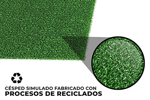 LucaHome - Felpudo Astroturf Reciclado 40x70 con Base Antideslizante, Felpudo de Césped Artificial,, Tacto Agradable, Ideal para Interior o Exterior (Verde)