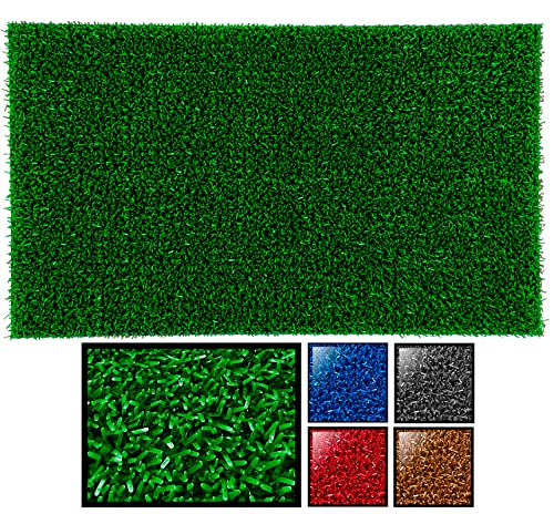 LucaHome - Felpudo Astroturf Reciclado 40x70 con Base Antideslizante, Felpudo de Césped Artificial,, Tacto Agradable, Ideal para Interior o Exterior (Verde)