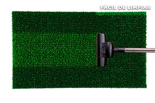 LucaHome - Felpudo Astroturf Reciclado 40x70 con Base Antideslizante, Felpudo de Césped Artificial,, Tacto Agradable, Ideal para Interior o Exterior (Verde)