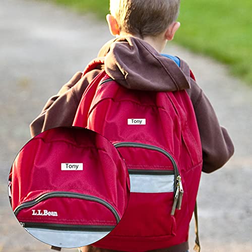 LUTER 150 Etiquetas de Ropa Personalizadas, Autoadhesivas Etiquetas para Nombre de Escuela Etiquetas para Nombre de Tela para Niños Escuela Hogar de Ancianos Guardería Campamento (Blanco)