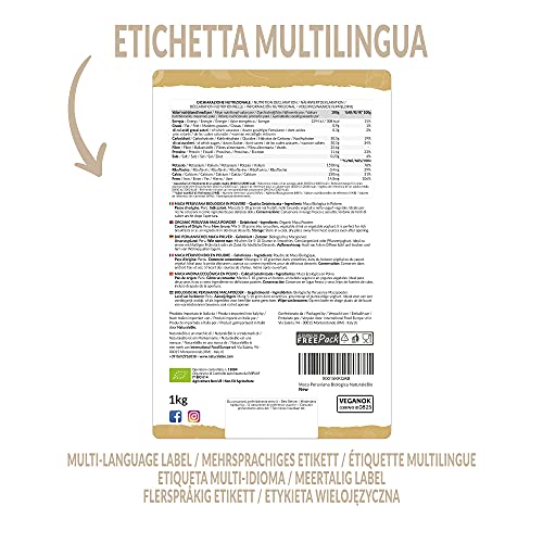 Maca Andina Ecológica en Polvo 1 kg. Organic Maca Powder Gelatinized. Peruana, Bio y Pura, viene de raíz de Maca Organica - Gelatinizada - NaturaleBio