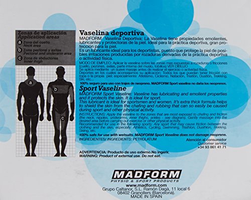 Madform Vaselina Deportiva Vaselina deportiva con una alta resistencia al agua y al sudor - caja de 24 sachets de 10 ml