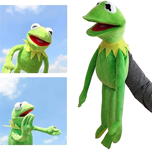 Marioneta de Mano de Rana,Peluche Sésamo Juguete Suave de Rana Gustavo Muñeco de Peluche de Rana,Marioneta de Mano de Felpa Juguete Educativo for Niños 60CM