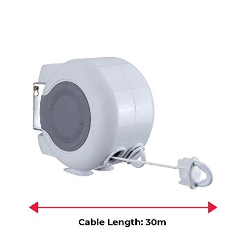 Metaltex - Cuerda para Tender (Doble, retráctil, 30 m)