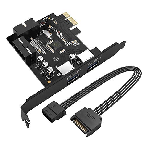 MING-MCZ Duradero For computadora de Escritorio PCI - E a USB 3.0 Tarjeta de expansión con Interfaz Front 19/20 Pin Fácil de Montar