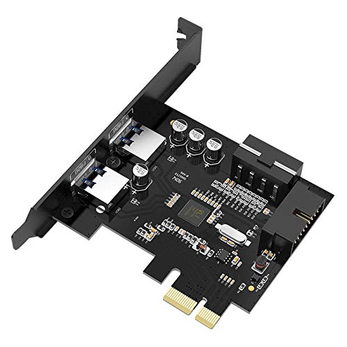 MING-MCZ Duradero For computadora de Escritorio PCI - E a USB 3.0 Tarjeta de expansión con Interfaz Front 19/20 Pin Fácil de Montar