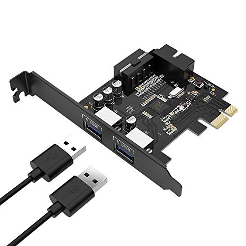 MING-MCZ Duradero For computadora de Escritorio PCI - E a USB 3.0 Tarjeta de expansión con Interfaz Front 19/20 Pin Fácil de Montar