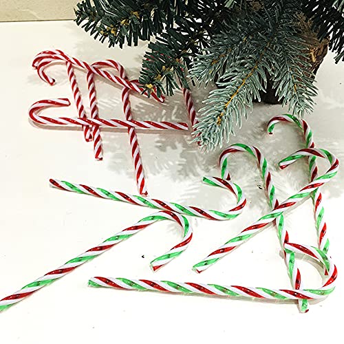 MingZhuInC Adornos de árbol de Navidad, bastón de caramelo, 18 piezas de acrílico de Navidad, bastón de caramelo de Navidad, colgante de ventanas, decoraciones de Navidad (rojo blanco verde)