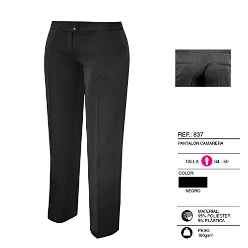 MISEMIYA Camarera Barista COCTELERO Pantalon Chino utilidades de Trabajo, Negro, 34:Cintura:68cm Mujeres