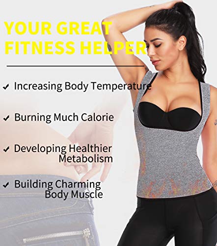 MISS MOLY Fajas Reductoras Adelgazantes Neopreno Chaleco Sauna Body Hot Shaper Camisetas de Sudoración Fitness Deportivo Vest Underbust Corset para Mujer