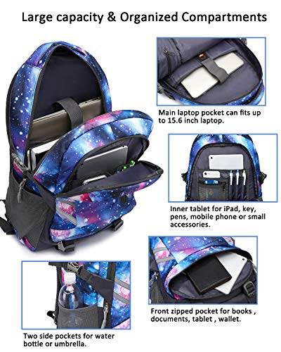 Mochilas Escolares Juveniles, Mochila PortáTil para NiñOs NiñAs se Adapta a 15.6 Pulgadas PortáTil Unisex Ligera 30L Mochila Universitaria con Puerto USB para Mujeres Hombres