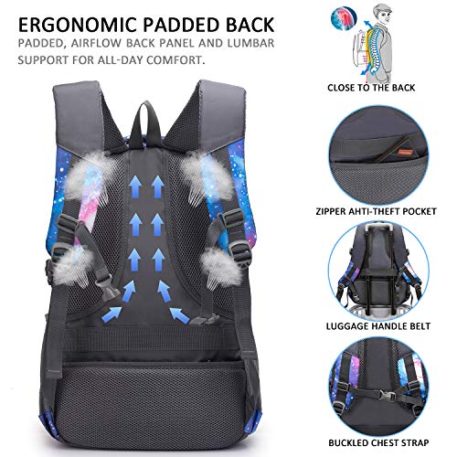 Mochilas Escolares Juveniles, Mochila PortáTil para NiñOs NiñAs se Adapta a 15.6 Pulgadas PortáTil Unisex Ligera 30L Mochila Universitaria con Puerto USB para Mujeres Hombres