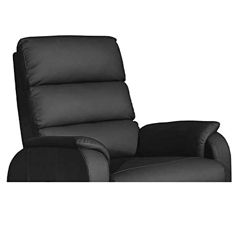 MOMMA HOME Sillón Levanta Personas con Sistema reclinable - Tapizado de Polipiel Color Negro - Ideal para Personas Mayores o con Movilidad Reducida - Modelo Tanger - Medidas - 75 x 93 x 98 cm