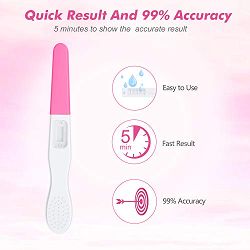 MOMMED Test embarazo(25 miU/ml), 6 X prueba de embarazo empaquetado individualmente, Pregnancy test, Test de embarazo con más del 99% de precisión, HCG test resultado en tan solo 3 minutos