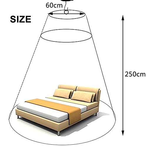 Mosquitera de Dosel de Cama, BKJJ Púrpura Mosquitera para Doble Bette, Mosquiteras para Camas, Mosquitera de Fácil Instalación, Protección Antimosquitos (60 * 260 * 1200cm)