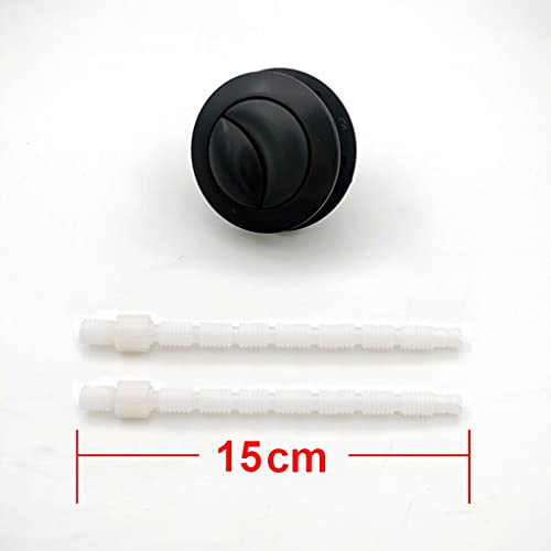 MYCZLQL Tanque De Inodoro De Doble Descarga Botón De Color Negro Forma Redonda Aseo Botones De Empuje Accesorios De Baño 38 Mm,For El Interruptor De Baño Accesorios De Inodoro